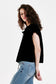 Dear John Maggie Puff Sleeve Top in Black Velvet