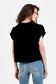 Dear John Maggie Puff Sleeve Top in Black Velvet