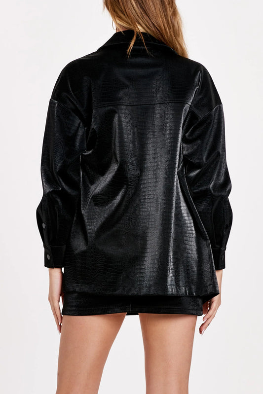 Dear John Yara Novelty Jacket in Black Embossed