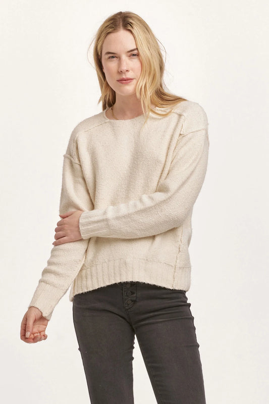 Dear John Denim Jenna Cream Raw Detail Sweater