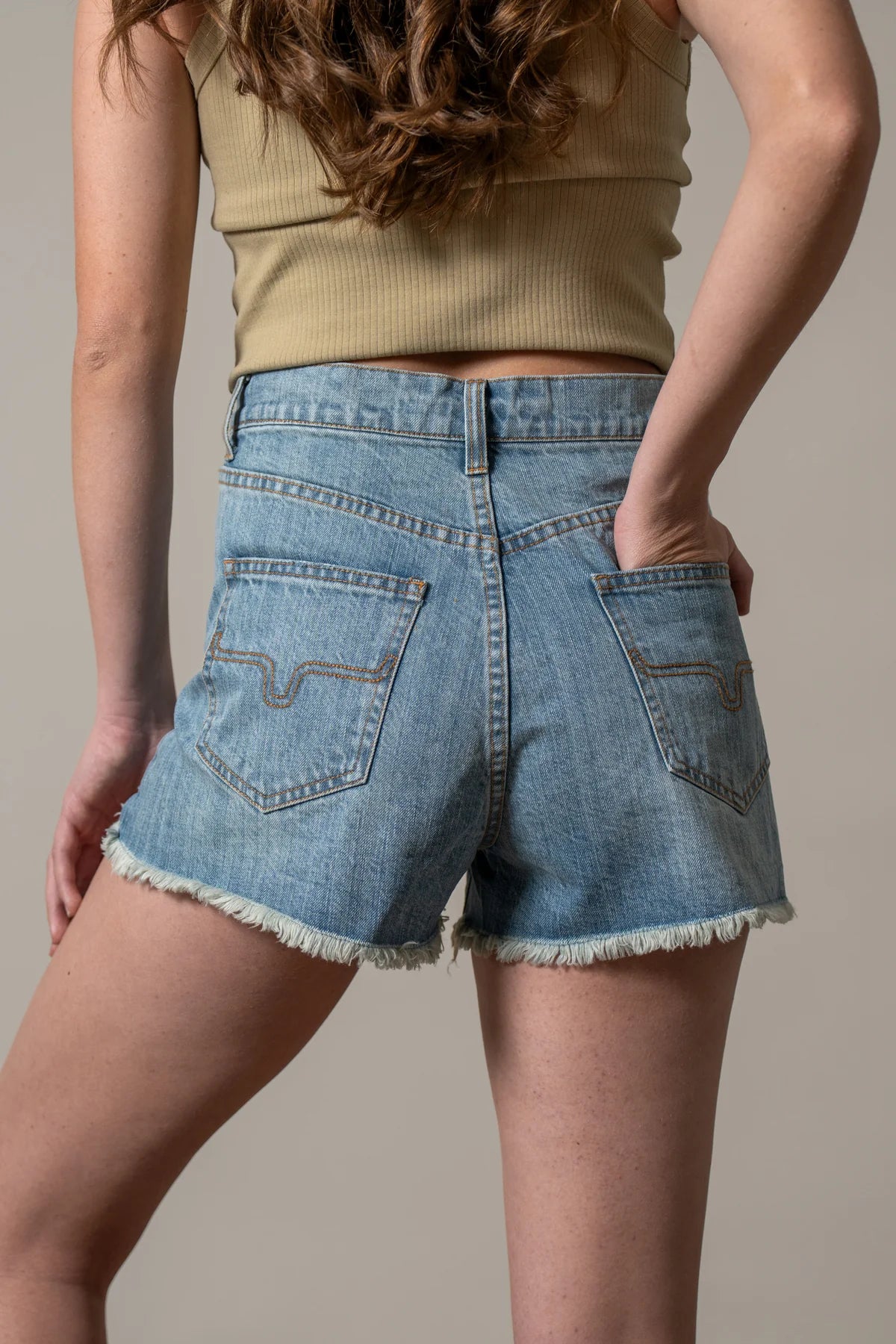 Kimes Ranch Daisy Mid Wash Shorts