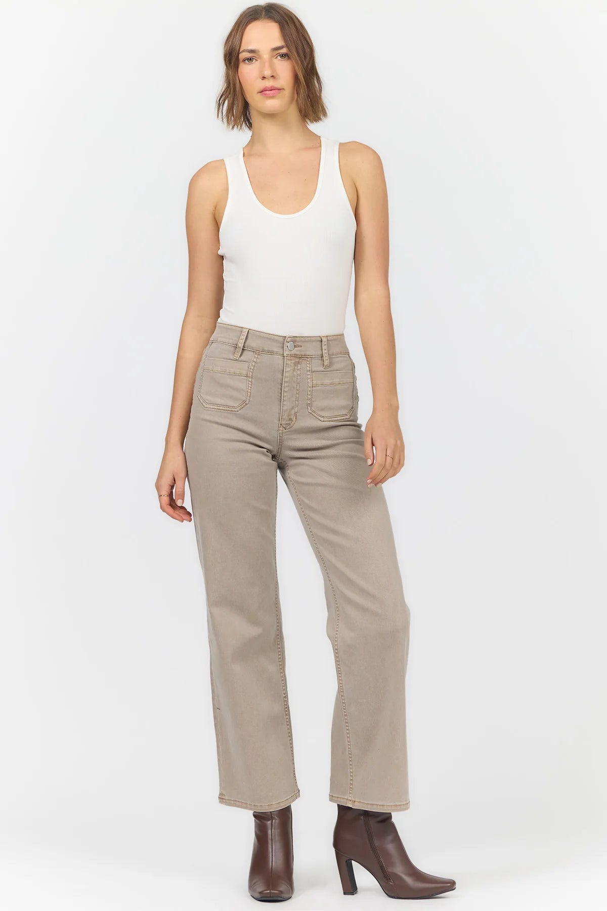 Dear John Holly Straight Leg Jean in Mink