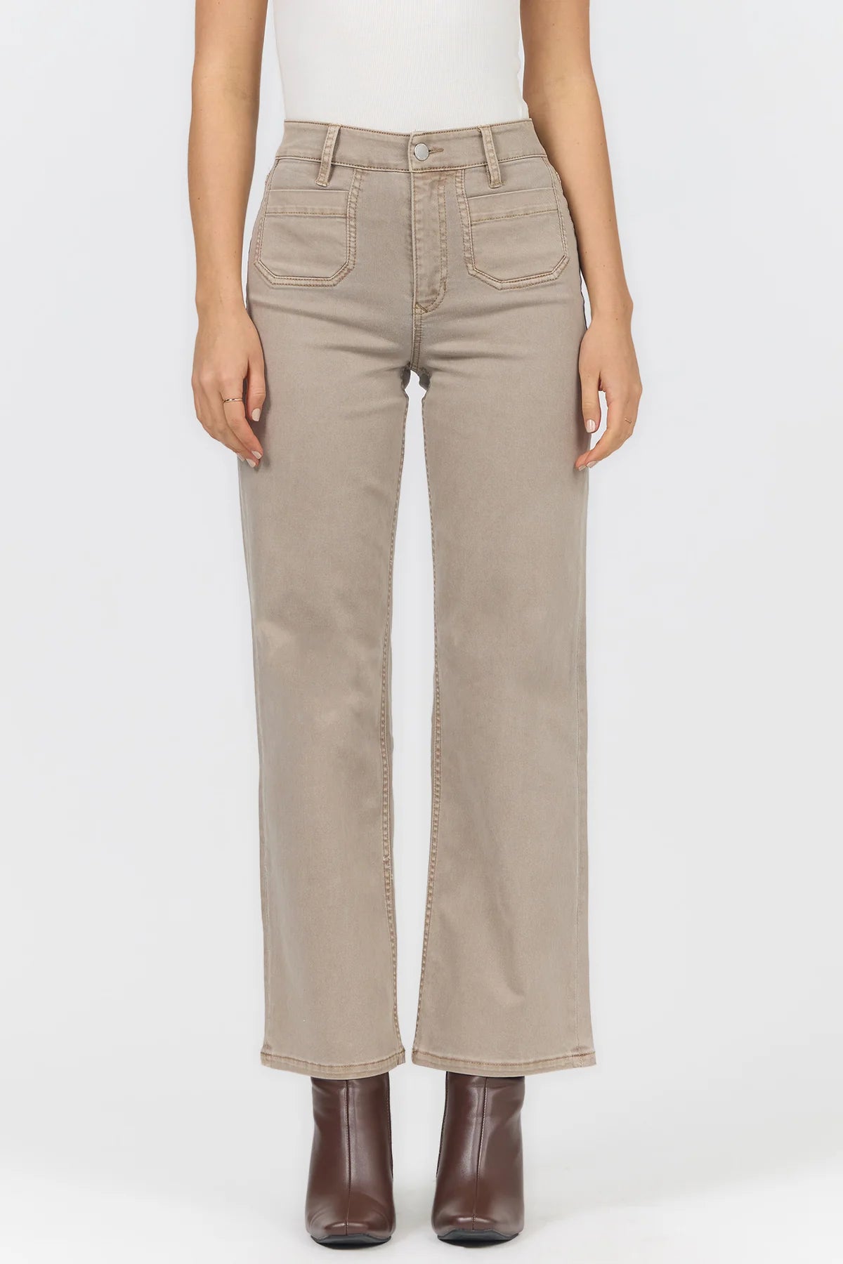 Dear John Holly Straight Leg Jean in Mink