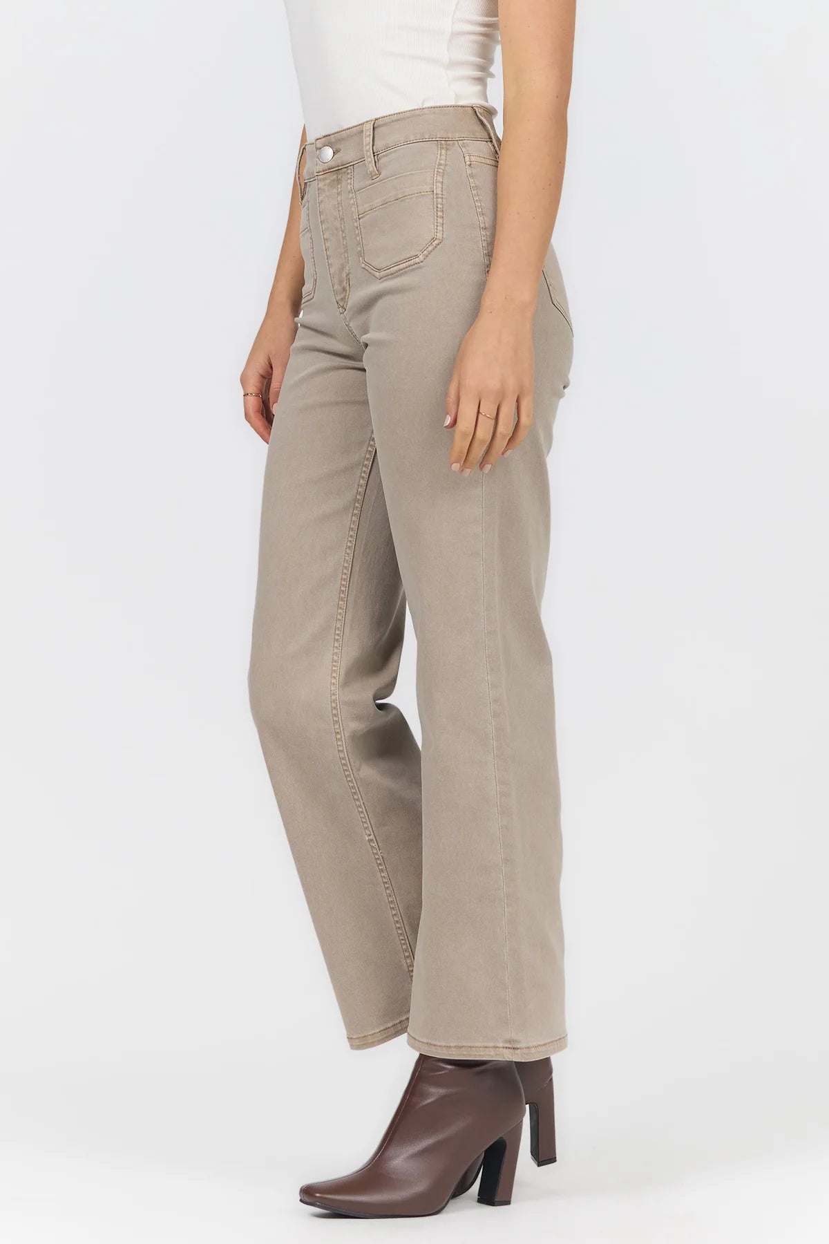 Dear John Holly Straight Leg Jean in Mink
