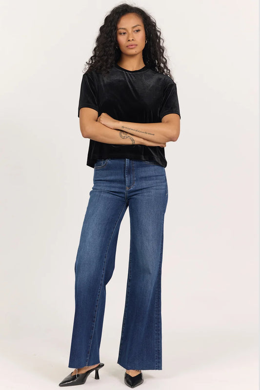 Dear John Maddox Tee in Black Velvet