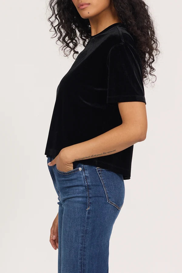 Dear John Maddox Tee in Black Velvet