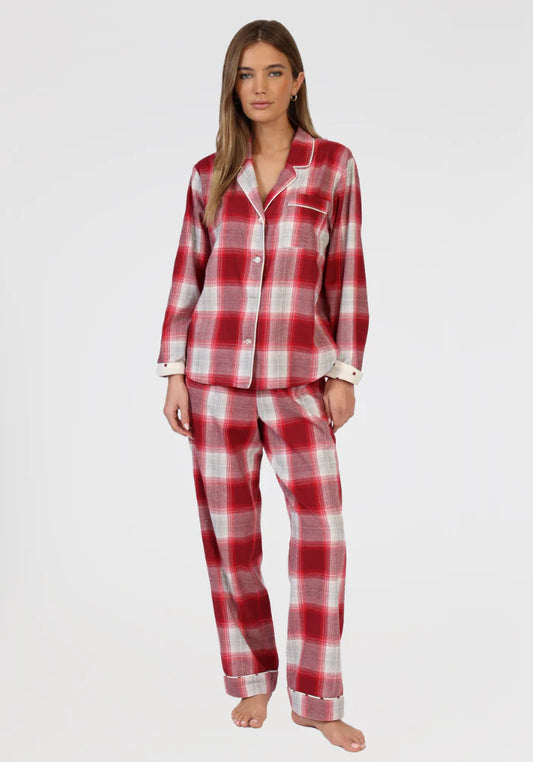 Dylan Red Plaid PJ Set