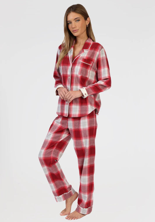 Dylan Red Plaid PJ Set