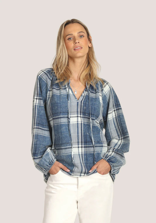 Dylan Miller Denim Plaid Shirt
