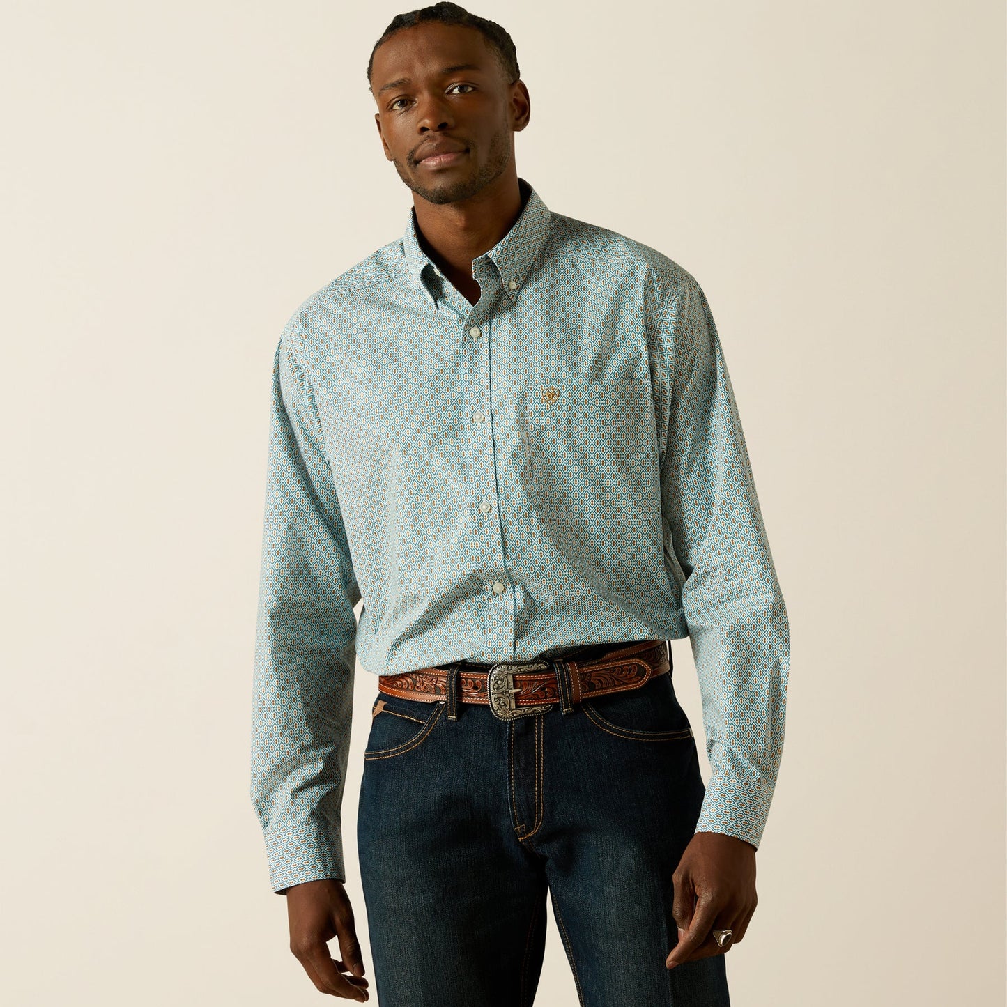 Ariat Banner Classic Fit Shirt in Aqua