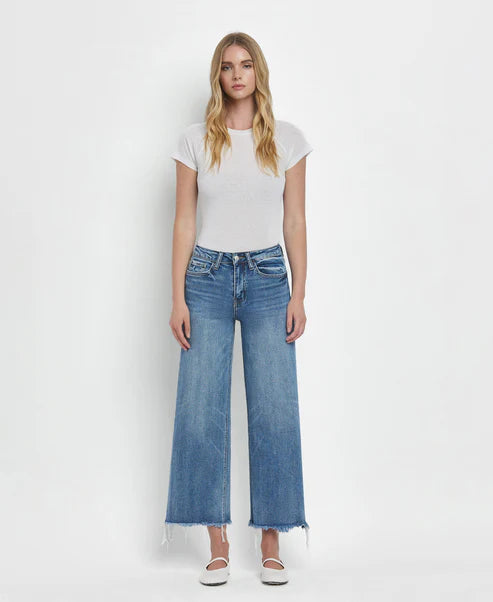 Flying Monkey Sagacity - High Rise Crop Wide Leg Jeans