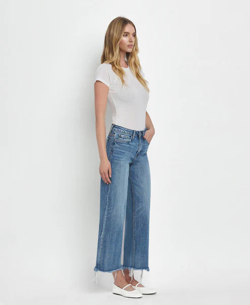 Flying Monkey Sagacity - High Rise Crop Wide Leg Jeans