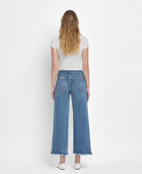 Flying Monkey Sagacity - High Rise Crop Wide Leg Jeans