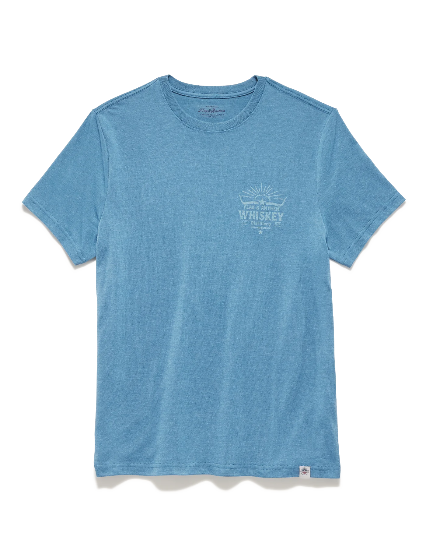 Flag & Anthem Horseshoe Whiskey Tee in Dark Teal Heather