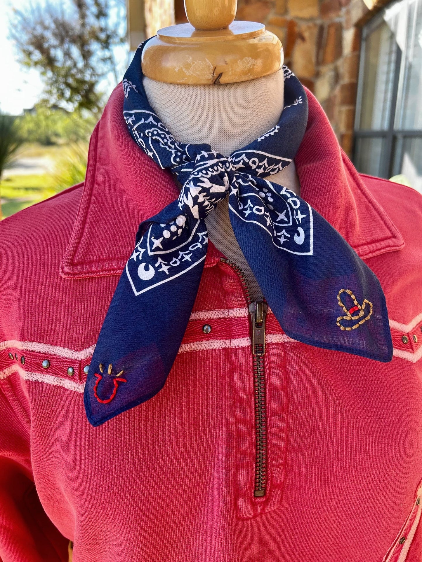 All Hat All Cattle Embroidered Bandana