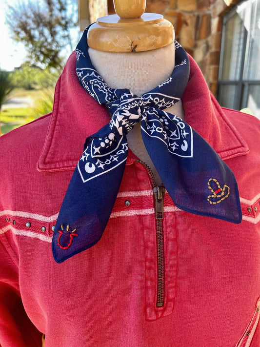 All Hat All Cattle Embroidered Bandana