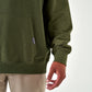 Burlebo Deer Camo Patch Logo Fleece Hoodie in Olive