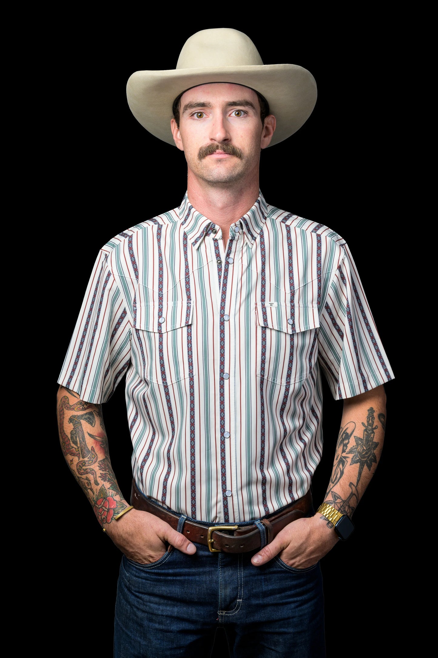 Ferrell The Ed Short Sleeve Snap Shirt Green