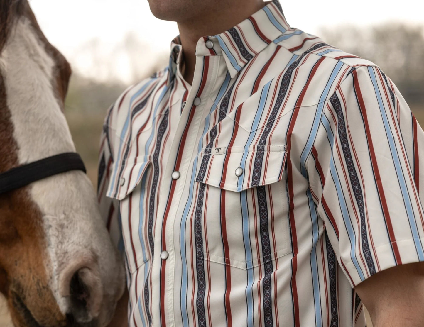 Ferrell The Brooks Short Sleeve Snap in White