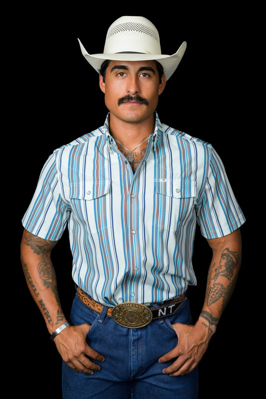 Ferrell The James Short Sleeve Snap in Light Blue