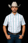 Ferrell The Tristan in Short Sleeve Pearl Snap Shirt in Grey Green