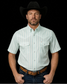 The Jack Short Sleeve Pearl Snap Shirt in Green