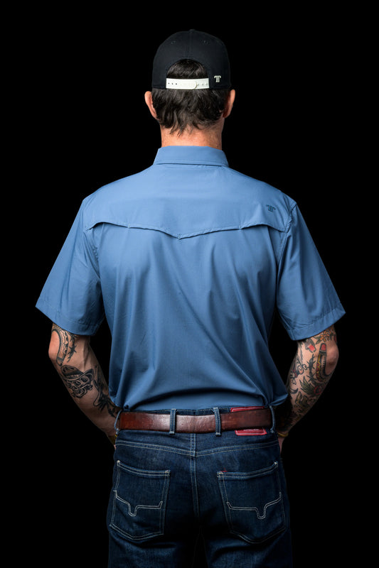 Ferrell Core Blue Short Sleeve Snap Shirt