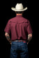 Ferrell Men's Maroon Short Sleeve Snap Shirt
