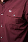 Ferrell Men's Maroon Short Sleeve Snap Shirt