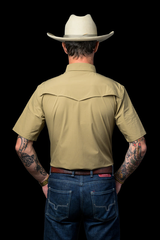 Ferrell Khaki Short Sleeve Western Shirt