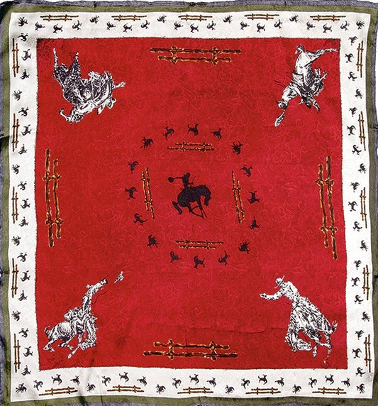 Wyoming Traders Burgundy Fences Limited Edition Wild Rag