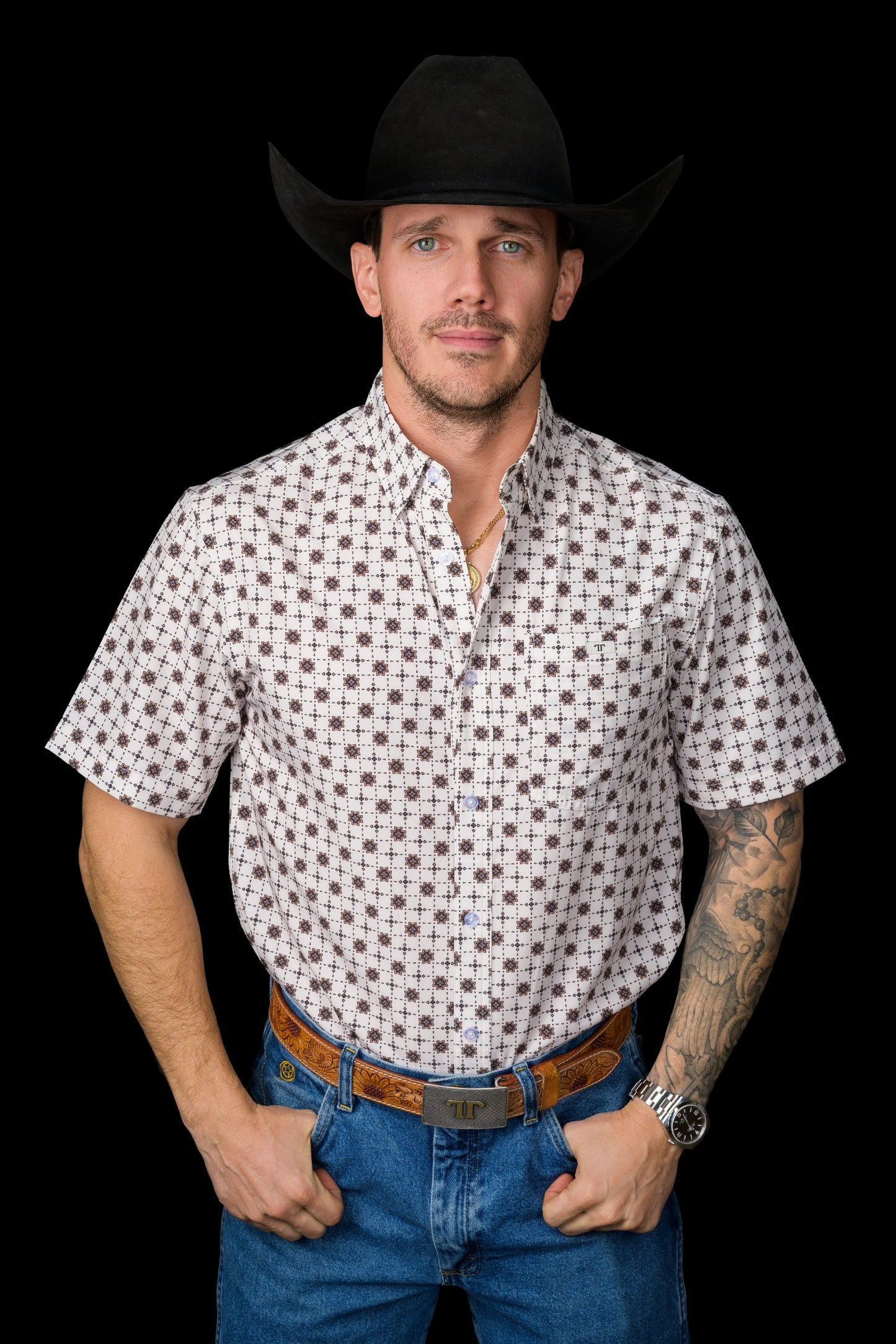 Ferrell Brand The Pike Short Sleeve Button Up Shirt