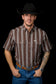 Ferrell Brand The Tucker Short Sleeve Pearl Snap Shirt in Brown