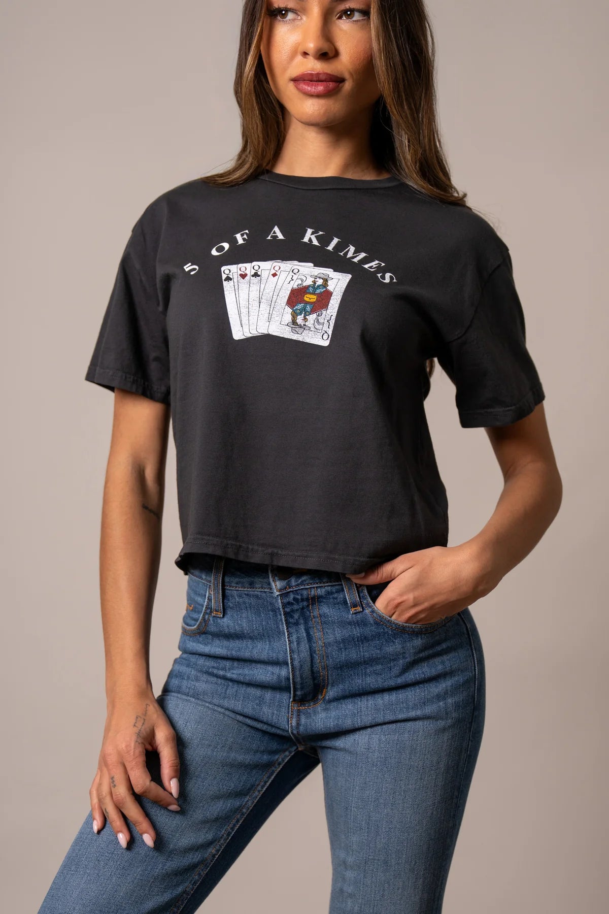 Kimes 5 of a Kimes Tee in Graphite