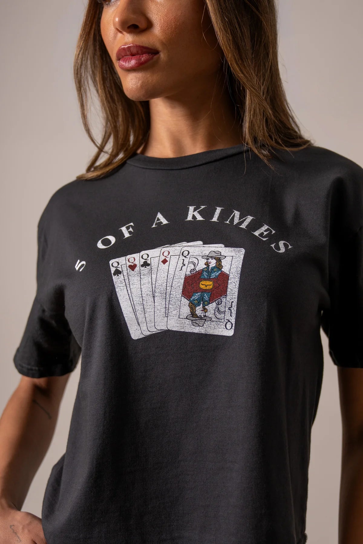 Kimes 5 of a Kimes Tee in Graphite