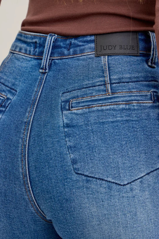 Judy Blue High Waist Column Straight Button Fly Jeans