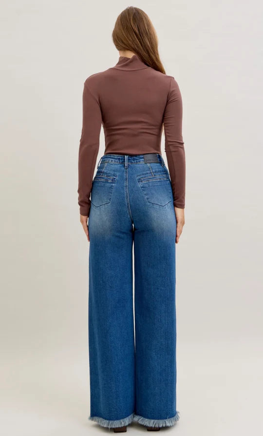Judy Blue High Waist Column Straight Button Fly Jeans