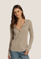 Dylan Brooks Button Top in Beige