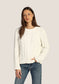 Dylan Preston Plush Cable Sweater in White