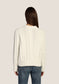 Dylan Preston Plush Cable Sweater in White