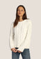 Dylan Preston Plush Cable Sweater in White