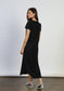 Dylan Maxi Tee Shirt Dress in Black