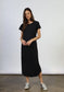 Dylan Maxi Tee Shirt Dress in Black
