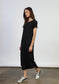Dylan Maxi Tee Shirt Dress in Black