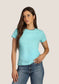 Dylan Short Sleeve Modern Crew in Teal
