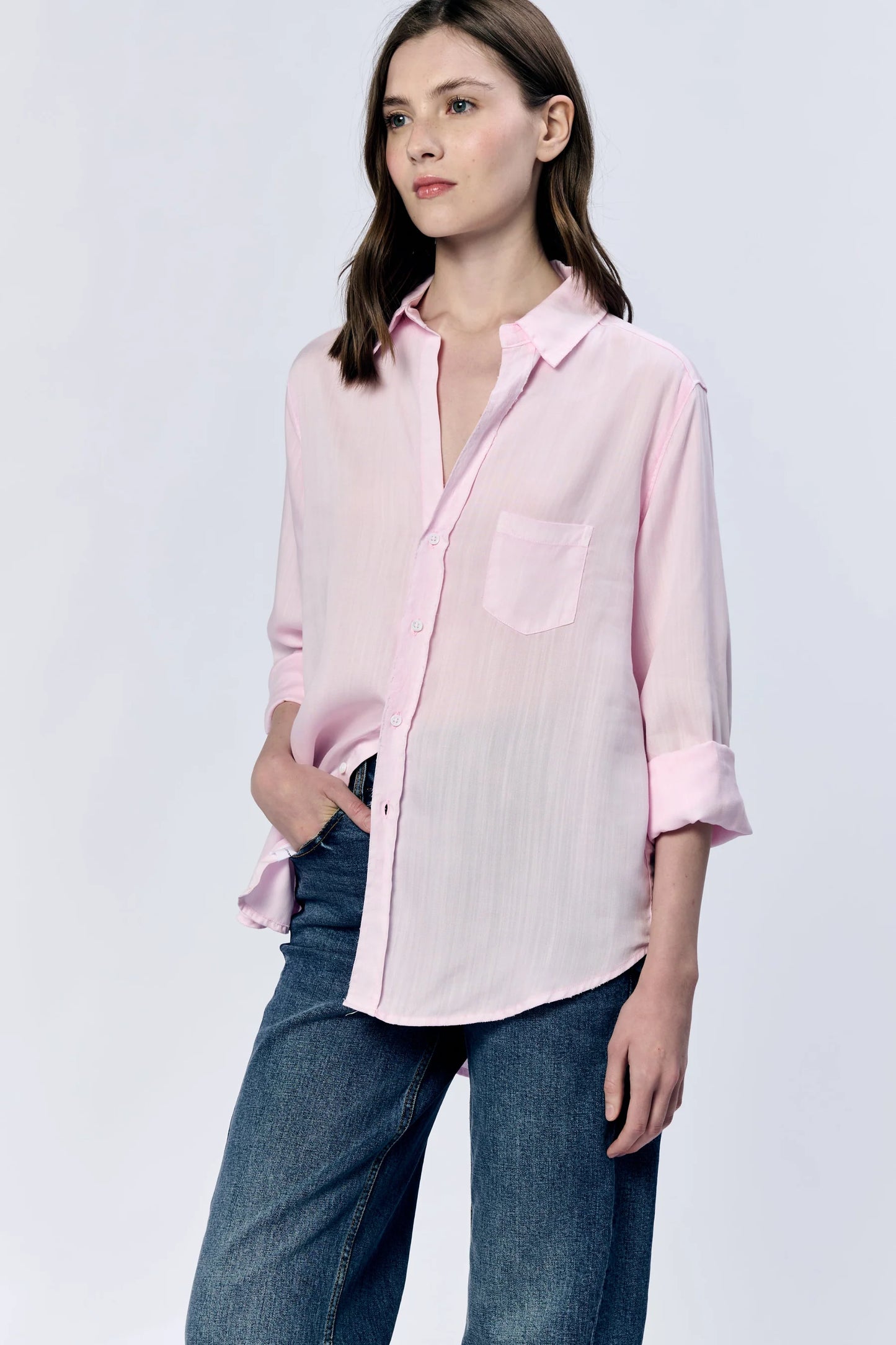 Dear John Denim Galina Tencel Shirt in Pink A Boo