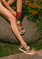 Mia Shoes Gen Sandal in Gold Metallic