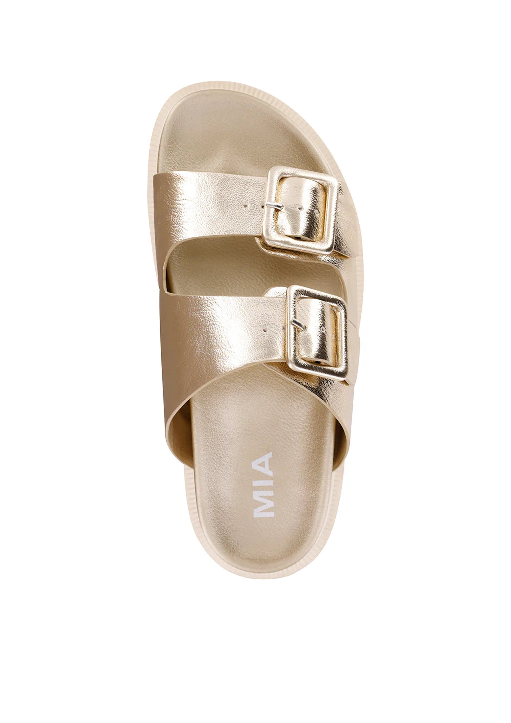 Mia Shoes Gen Sandal in Gold Metallic