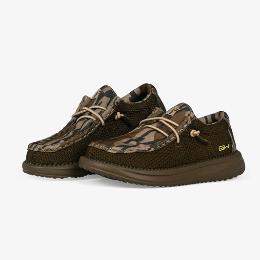 Gator Waders Youth Camp Shoes in 2-Tone Mossy Oak Original Bottomland