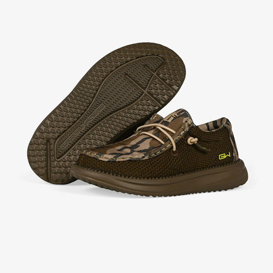 Gator Waders Youth Camp Shoes in 2-Tone Mossy Oak Original Bottomland